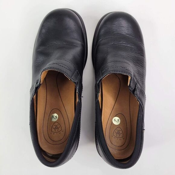 Ariat Clog Shoe Womens Santa Cruz Womens 6.5 Leather Black 93905 Equestrian - Picture 3 of 9